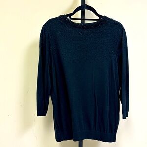 Plus size Talbots black beaded sweater